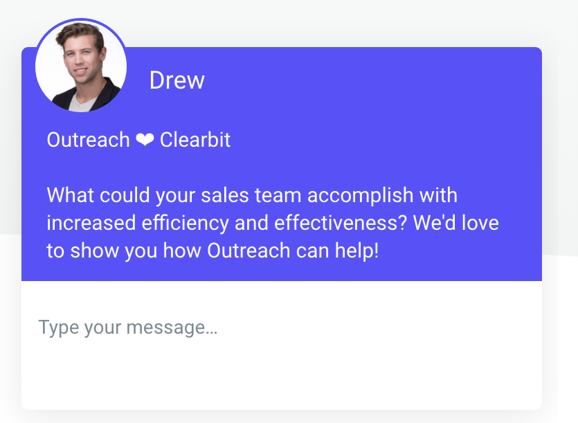 personalized chat at outreach