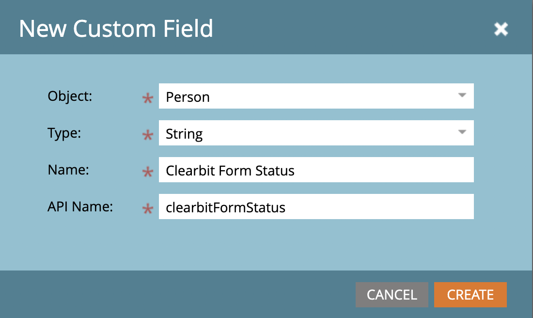 creating a new custom field for a Marketo form