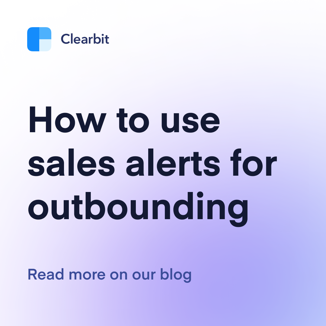 How to use sales alerts for outbounding